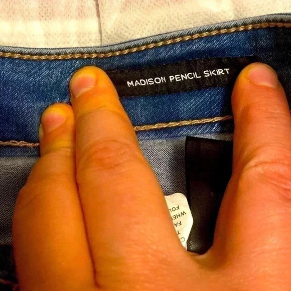 🌺🤩 Cotton Jeans Skirt with a Handmade by Me embroidery 🪡🌺🤩 - Picture 6 of 8